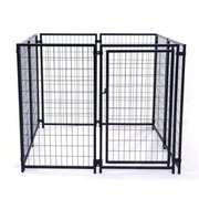 Aleko Aleko DK5x5x4SQ-UNB 5 x 5 x 4 ft. Dog Kennel Heavy Duty Pet; Playpen Chain Link Dog Exercise Pen Cat Fence DK5x5x4SQ-UNB